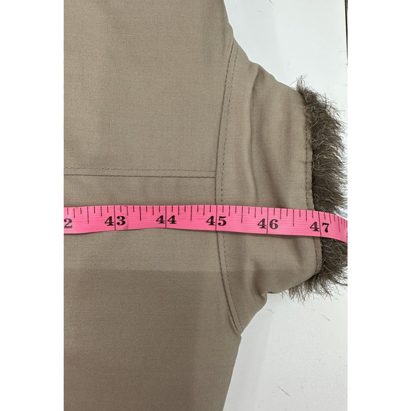 London Fog Womens Tan Faux Fur Lined Button Up Trench Coat Size 6 Reg Vintage - Picture 12 of 12